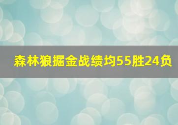 森林狼掘金战绩均55胜24负