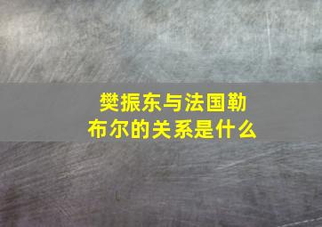 樊振东与法国勒布尔的关系是什么