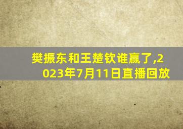 樊振东和王楚钦谁赢了,2023年7月11日直播回放