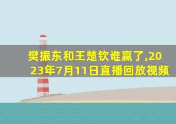 樊振东和王楚钦谁赢了,2023年7月11日直播回放视频