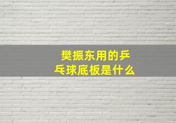 樊振东用的乒乓球底板是什么