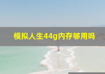 模拟人生44g内存够用吗