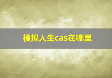 模拟人生cas在哪里