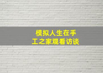 模拟人生在手工之家观看访谈