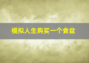 模拟人生购买一个食盆