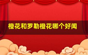 橙花和罗勒橙花哪个好闻