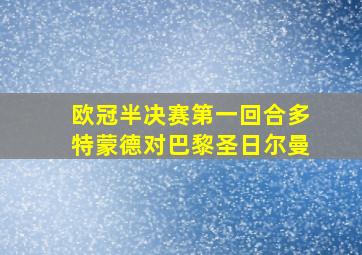 欧冠半决赛第一回合多特蒙德对巴黎圣日尔曼