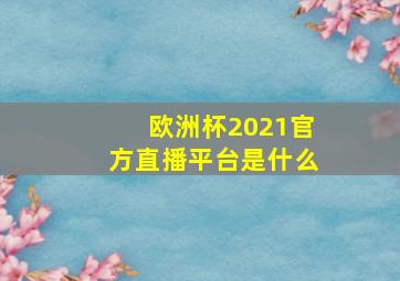 欧洲杯2021官方直播平台是什么