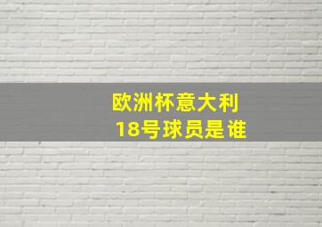 欧洲杯意大利18号球员是谁