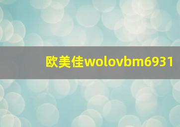 欧美佳wolovbm6931