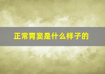 正常胃窦是什么样子的