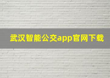 武汉智能公交app官网下载