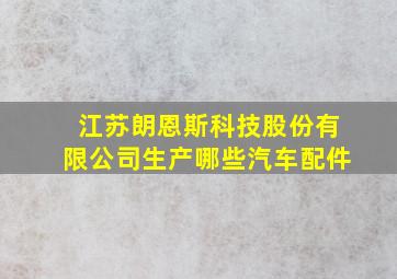 江苏朗恩斯科技股份有限公司生产哪些汽车配件