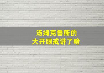 汤姆克鲁斯的大开眼戒讲了啥