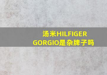 汤米HILFIGERGORGIO是杂牌子吗