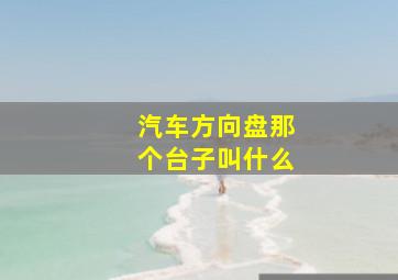 汽车方向盘那个台子叫什么