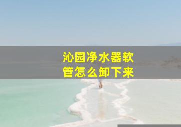 沁园净水器软管怎么卸下来