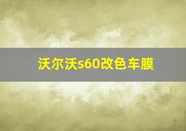 沃尔沃s60改色车膜