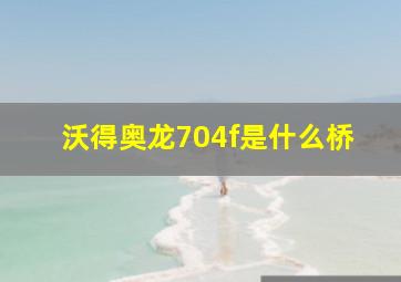 沃得奥龙704f是什么桥