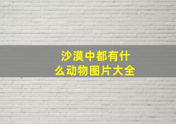 沙漠中都有什么动物图片大全