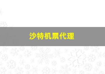 沙特机票代理