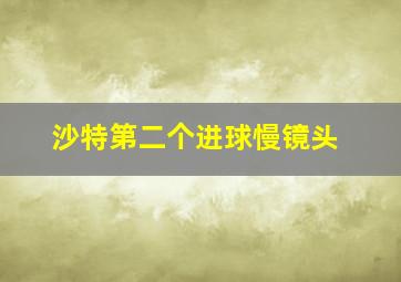 沙特第二个进球慢镜头