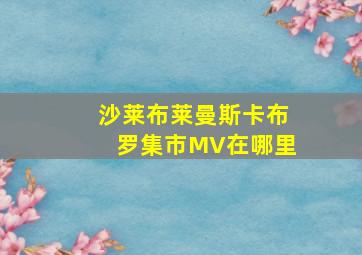 沙莱布莱曼斯卡布罗集市MV在哪里