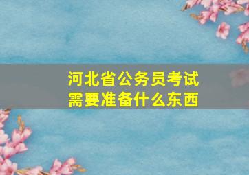 河北省公务员考试需要准备什么东西