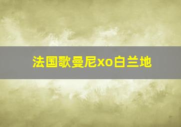 法国歌曼尼xo白兰地