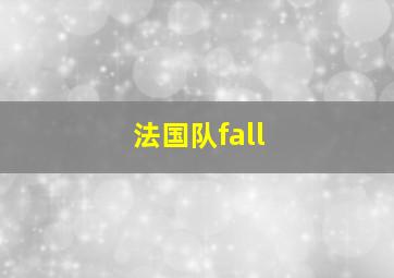 法国队fall