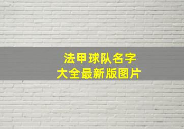 法甲球队名字大全最新版图片