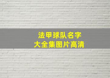 法甲球队名字大全集图片高清