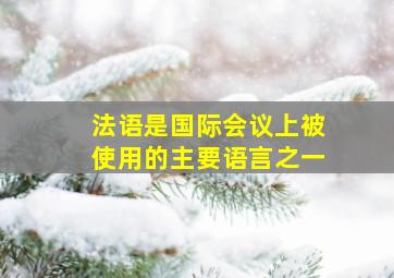 法语是国际会议上被使用的主要语言之一