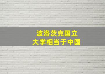 波洛茨克国立大学相当于中国