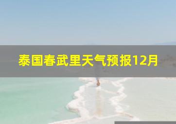 泰国春武里天气预报12月