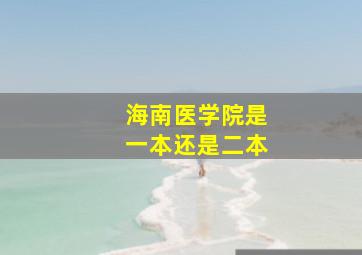 海南医学院是一本还是二本