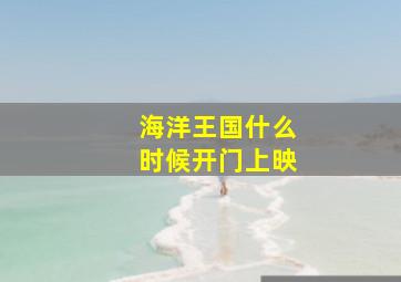 海洋王国什么时候开门上映