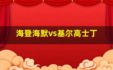 海登海默vs基尔高士丁