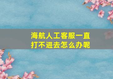 海航人工客服一直打不进去怎么办呢