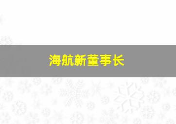 海航新董事长