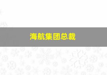 海航集团总裁