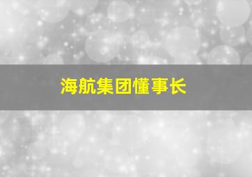 海航集团懂事长