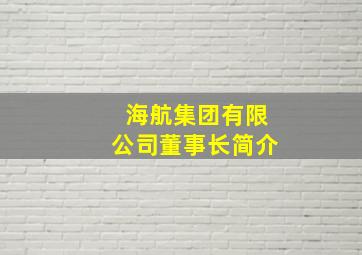 海航集团有限公司董事长简介