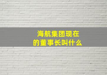 海航集团现在的董事长叫什么