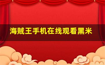 海贼王手机在线观看黑米