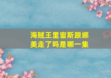 海贼王里宙斯跟娜美走了吗是哪一集