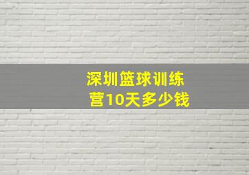 深圳篮球训练营10天多少钱