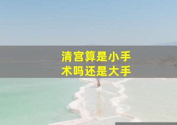 清宫算是小手术吗还是大手