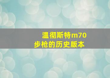 温彻斯特m70步枪的历史版本