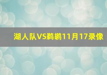 湖人队VS鹈鹕11月17录像